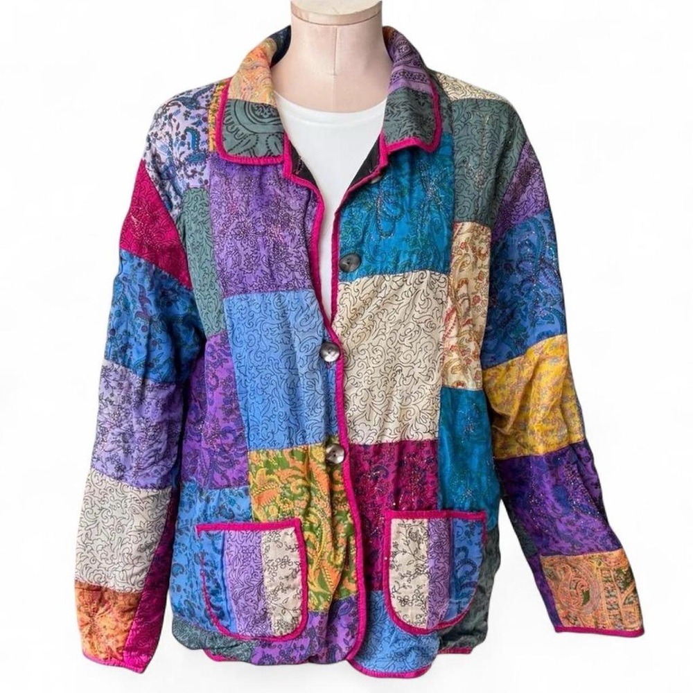 Willow Ridge Vintage Silk Reversible Patchwork Jacket